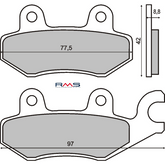 Pastiglie Freno RMS Organiche Kymco Dink 125-150cc Anteriore per KAWASAKI BN ELIMINATOR A6F-A7F 125 2006 - 2007